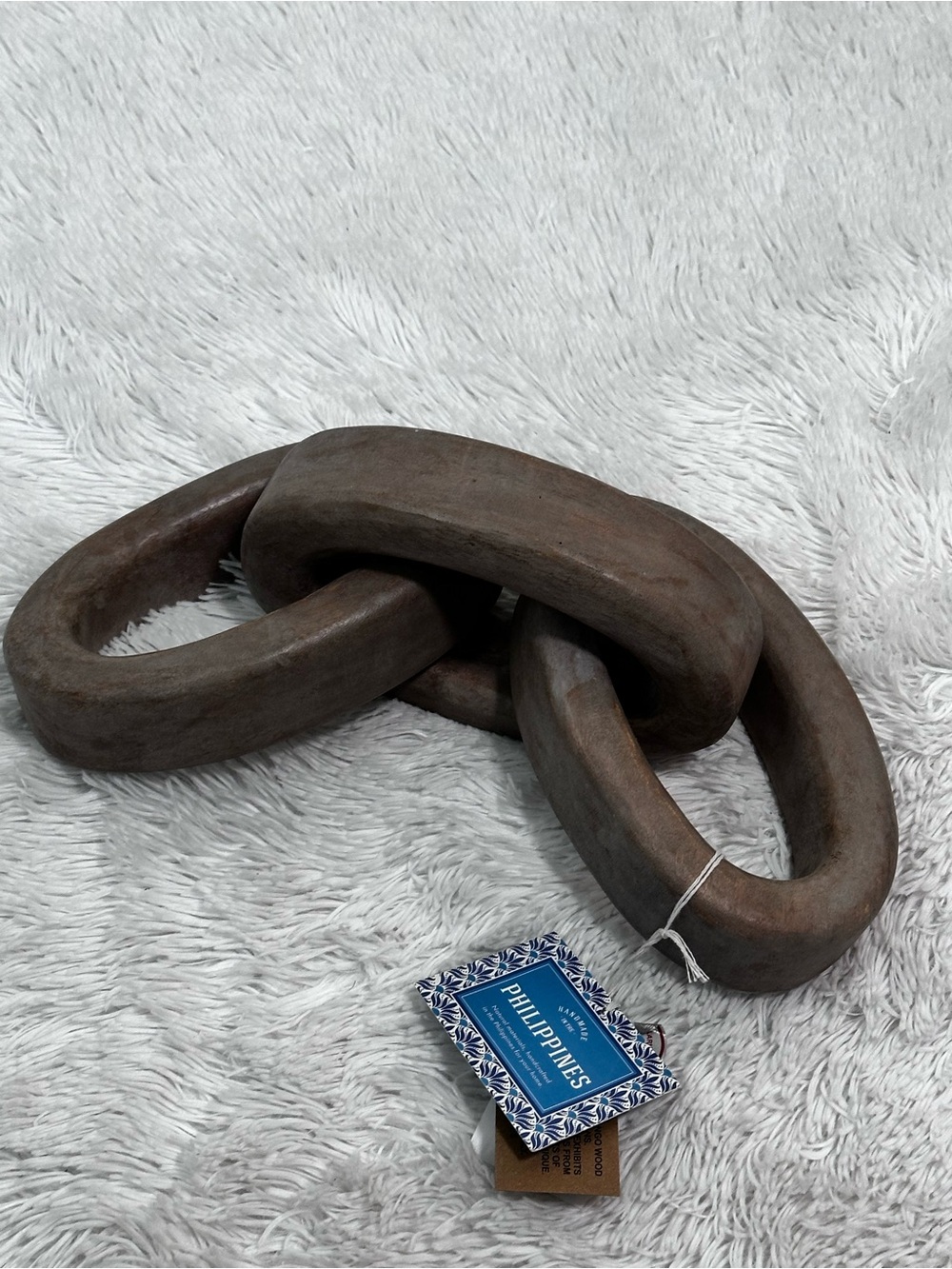 ❤️ NWT Large Wooden Chain Link Home Decor